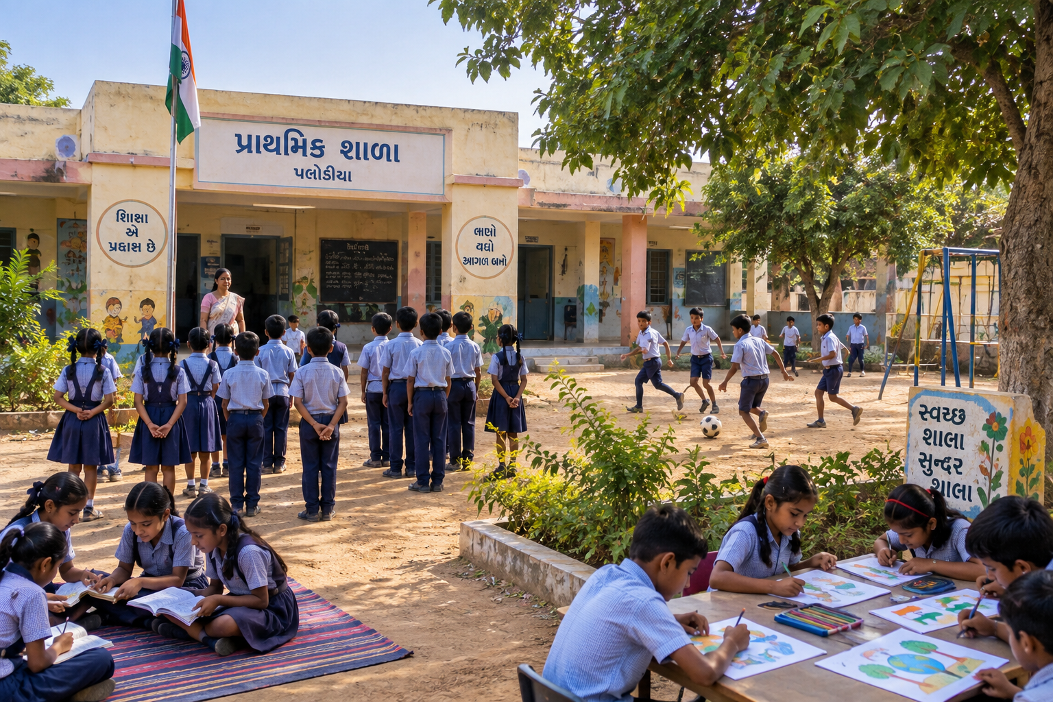 School activities — illustrative image; Palodia school photographs to be added